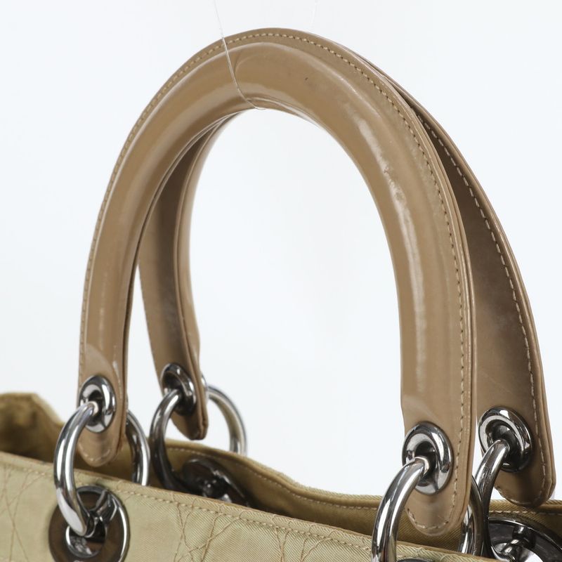 Christian Dior Canage Lady Dior Yellow Nylon Tote Bag Hand A4 Ladies ECM Cx43-5