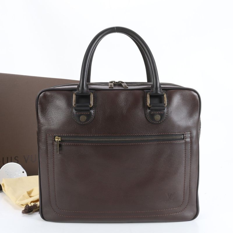 Louis Vuitton Utah Euron Cafe M92532 Leather Business Bag Document Bag Briefcase