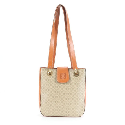 Vintage Celine Macadam Triomphe Leather Shoulder Bag Shoulder Tote Hand Women's