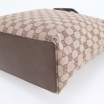 Gucci GG Canvas 002-1098 Leather Tote Bag Shoulder Hand Brown Women ECM Cy1-6