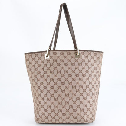 Gucci GG Canvas 002-1098 Leather Tote Bag Shoulder Hand Brown Women ECM Cy1-6