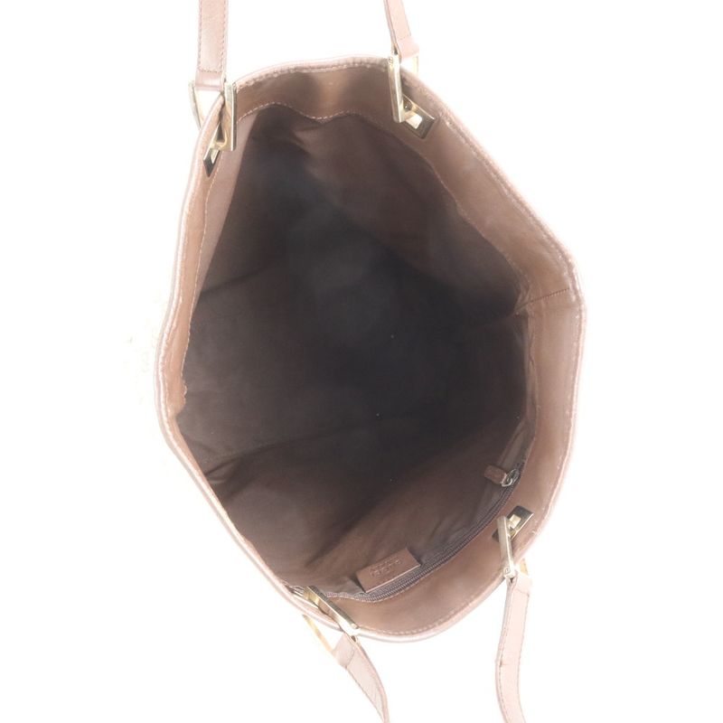 Gucci GG Canvas 002-1098 Leather Tote Bag Shoulder Hand Brown Women ECM Cy1-6