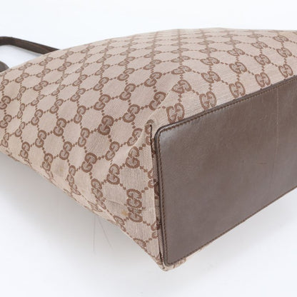 Gucci GG Canvas 002-1098 Leather Tote Bag Shoulder Hand Brown Women ECM Cy1-6