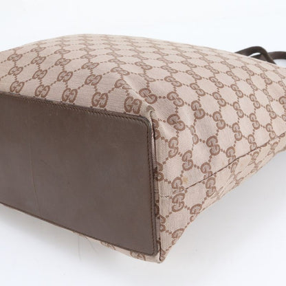 Gucci GG Canvas 002-1098 Leather Tote Bag Shoulder Hand Brown Women ECM Cy1-6