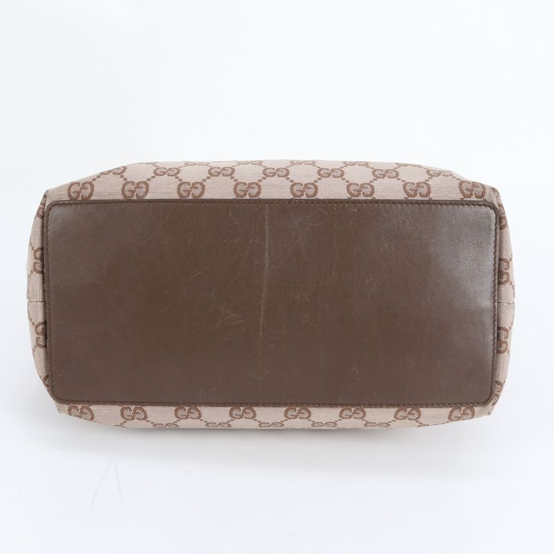 Gucci GG Canvas 002-1098 Leather Tote Bag Shoulder Hand Brown Women ECM Cy1-6