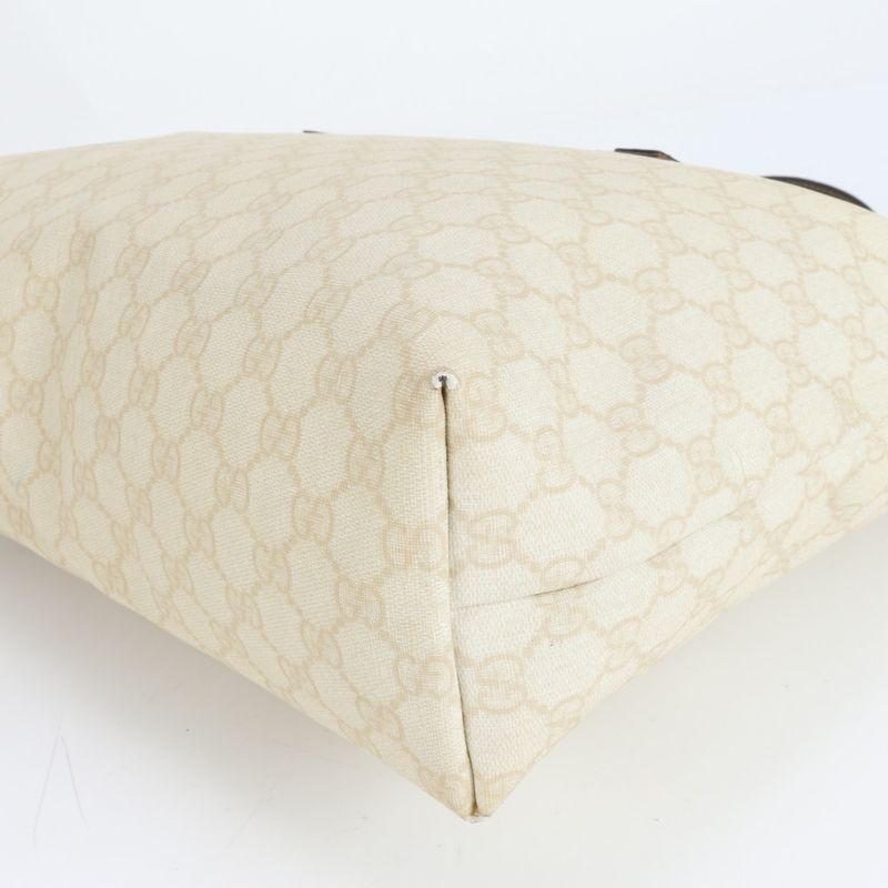 Gucci GG Supreme 211137 Leather Tote Bag Shoulder Hand A4 Commuter Women ECM