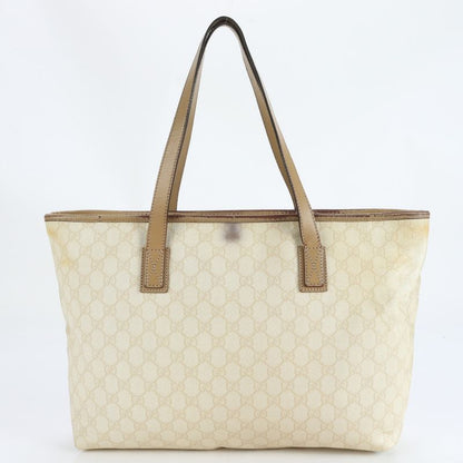 Gucci GG Supreme 211137 Leather Tote Bag Shoulder Hand A4 Commuter Women ECM