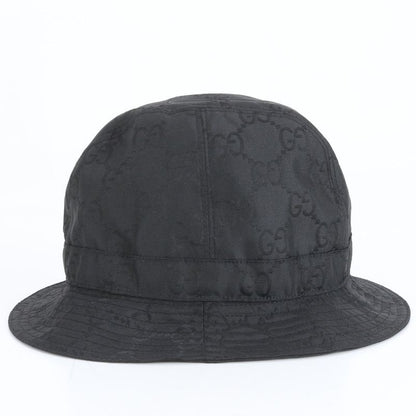 Gucci GG Nylon Bucket Hat Bucketha L Hat Black Men's Fashion Apparel ECM Cy1-4