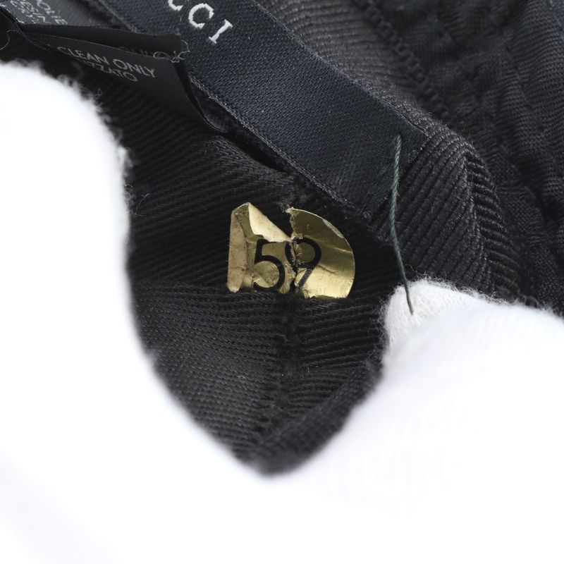 Gucci GG Nylon Bucket Hat Bucketha L Hat Black Men's Fashion Apparel ECM Cy1-4