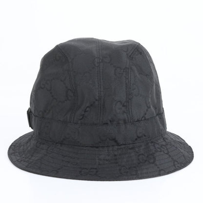Gucci GG Nylon Bucket Hat Bucketha L Hat Black Men's Fashion Apparel ECM Cy1-4