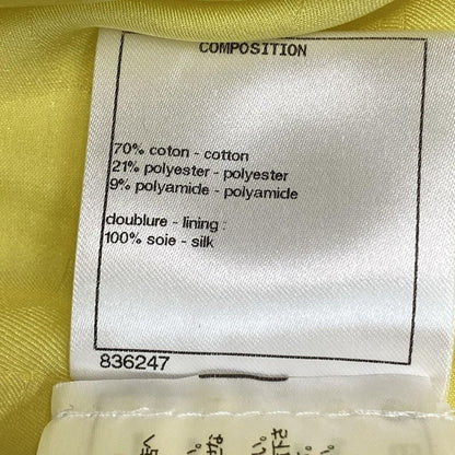 Chanel Jacket Size 36 S Women - P61100 Yellow And White Long Sleeves / Tweed /