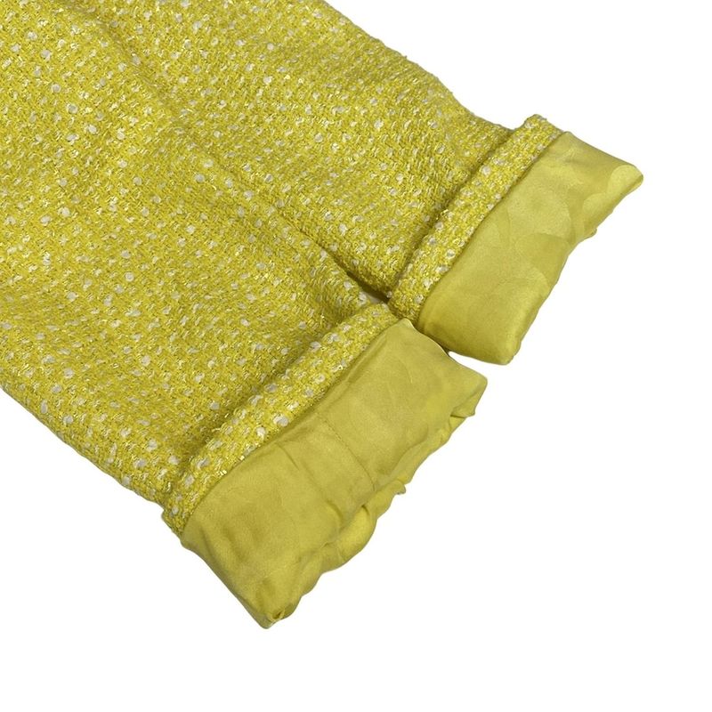 Chanel Jacket Size 36 S Women - P61100 Yellow And White Long Sleeves / Tweed /