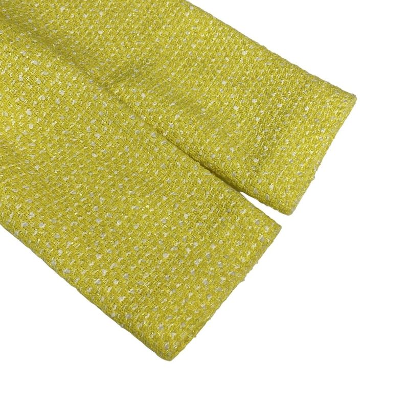 Chanel Jacket Size 36 S Women - P61100 Yellow And White Long Sleeves / Tweed /
