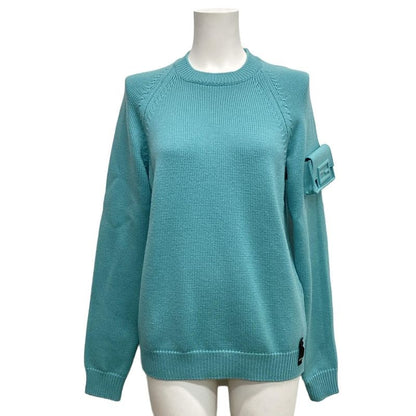 Fendi Long Sleeve Sweater Size 44 L Women - Fzx123 AM6E Light Green Baguette