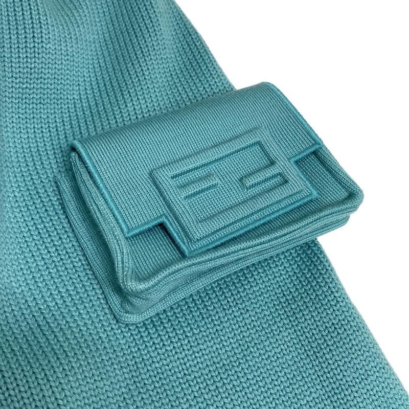 Fendi Long Sleeve Sweater Size 44 L Women - Fzx123 AM6E Light Green Baguette
