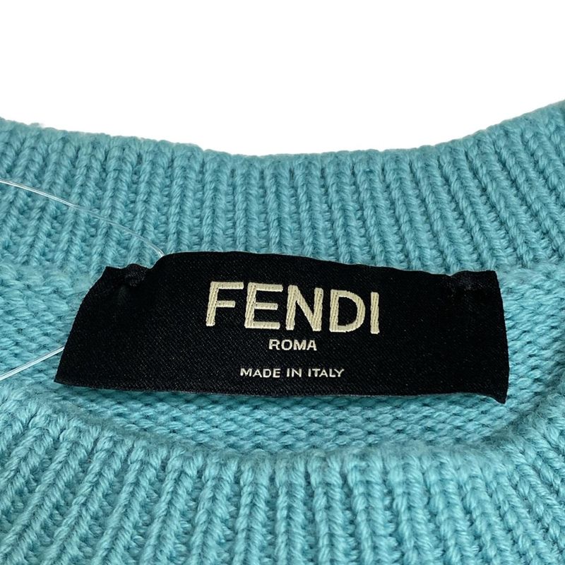 Fendi Long Sleeve Sweater Size 44 L Women - Fzx123 AM6E Light Green Baguette