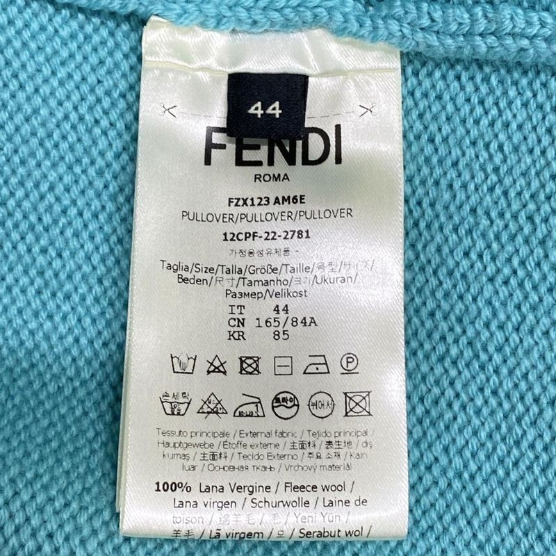 Fendi Long Sleeve Sweater Size 44 L Women - Fzx123 AM6E Light Green Baguette