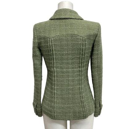 Chanel Jacket Size 34 S Ladies - P55551 Light Khaki Long Sleeve / Zip Up /