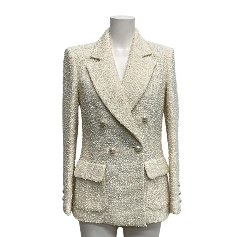 Chanel Jacket Size 36 S Women - P60351 Ivory Long Sleeve /double /pearl Button