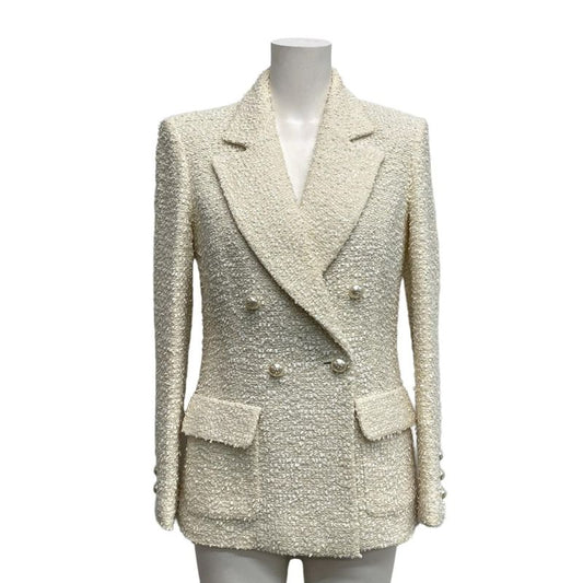 Chanel Jacket Size 36 S Women - P60351 Ivory Long Sleeve /double /pearl Button