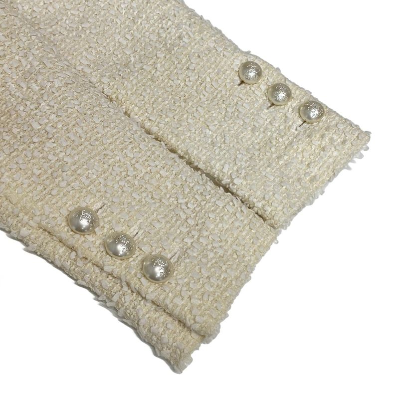 Chanel Jacket Size 36 S Women - P60351 Ivory Long Sleeve /double /pearl Button