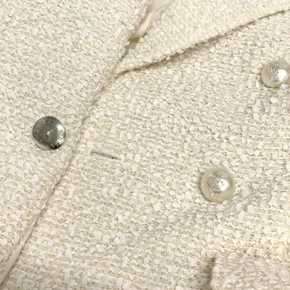 Chanel Jacket Size 36 S Women - P60351 Ivory Long Sleeve /double /pearl Button