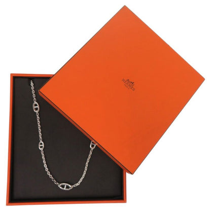 Hermes Chaine D'ancre 925 Silver Necklace 1411 Hermes