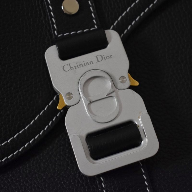 Dior Saddle Messenger Bag With Flap Small Black AA