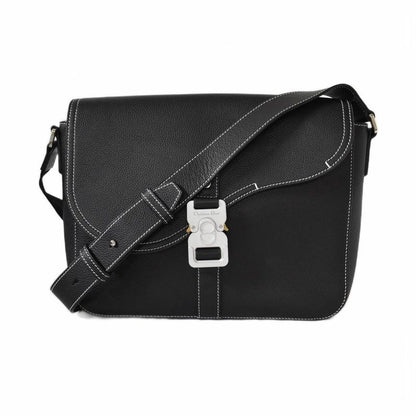 Dior Saddle Messenger Bag With Flap Small Black AA