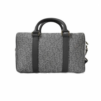 Dior Lingot26 Oblique Glitter Shoulder Bag Handbag Grey AA