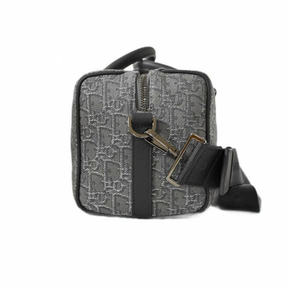 Dior Lingot26 Oblique Glitter Shoulder Bag Handbag Grey AA