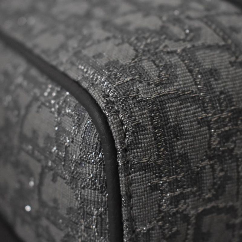 Dior Lingot26 Oblique Glitter Shoulder Bag Handbag Grey AA