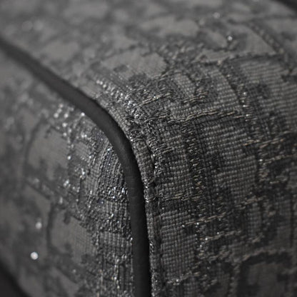 Dior Lingot26 Oblique Glitter Shoulder Bag Handbag Grey AA