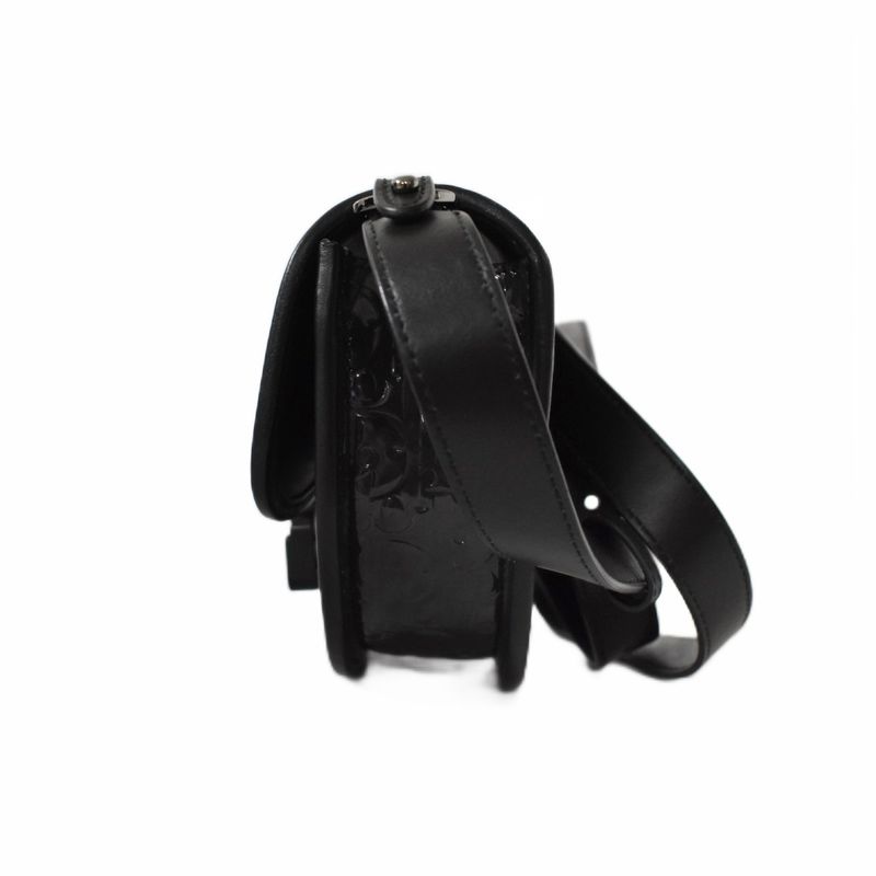 Dior Gallop Mini Shoulder Bag Embossed Black AA