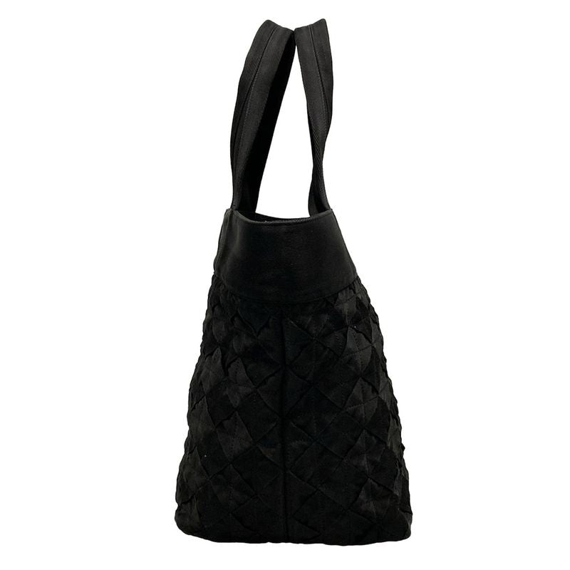 Bottega Veneta Intrecciato Webbing Tote Bag Black Quilted