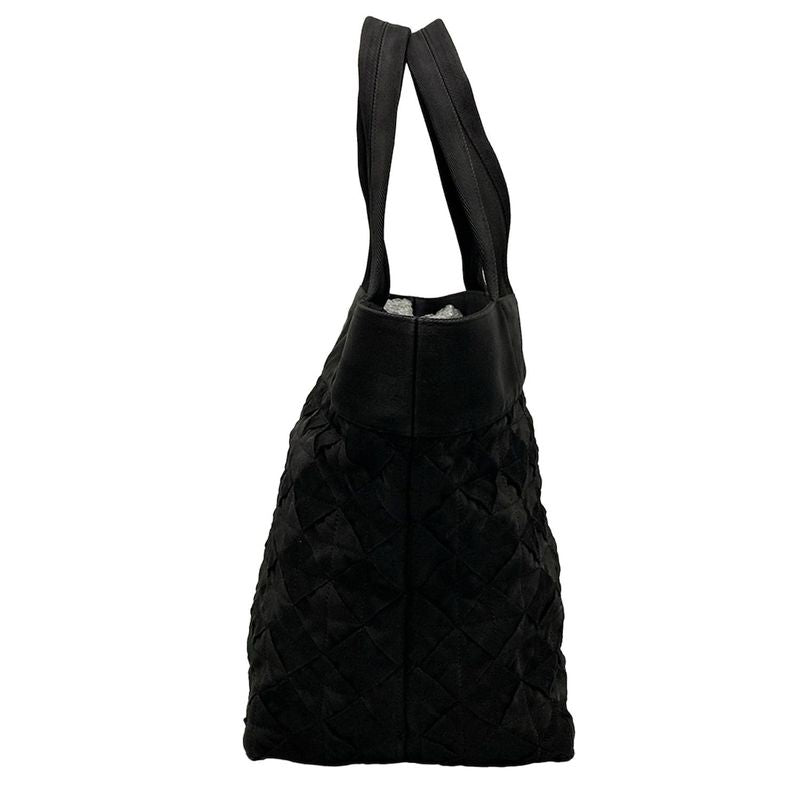 Bottega Veneta Intrecciato Webbing Tote Bag Black Quilted
