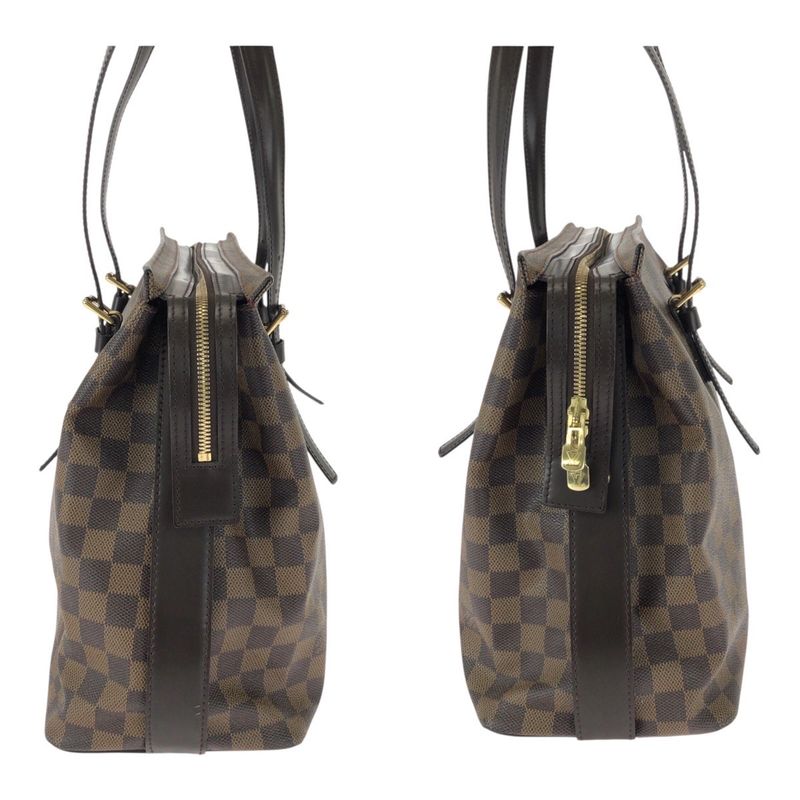 Louis Vuitton Damier Ebène Chelsea Brown Gold Hardware Pvc/leather N51119 Tote