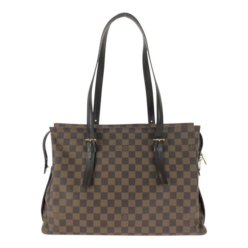 Louis Vuitton Damier Ebène Chelsea Brown Gold Hardware Pvc/leather N51119 Tote