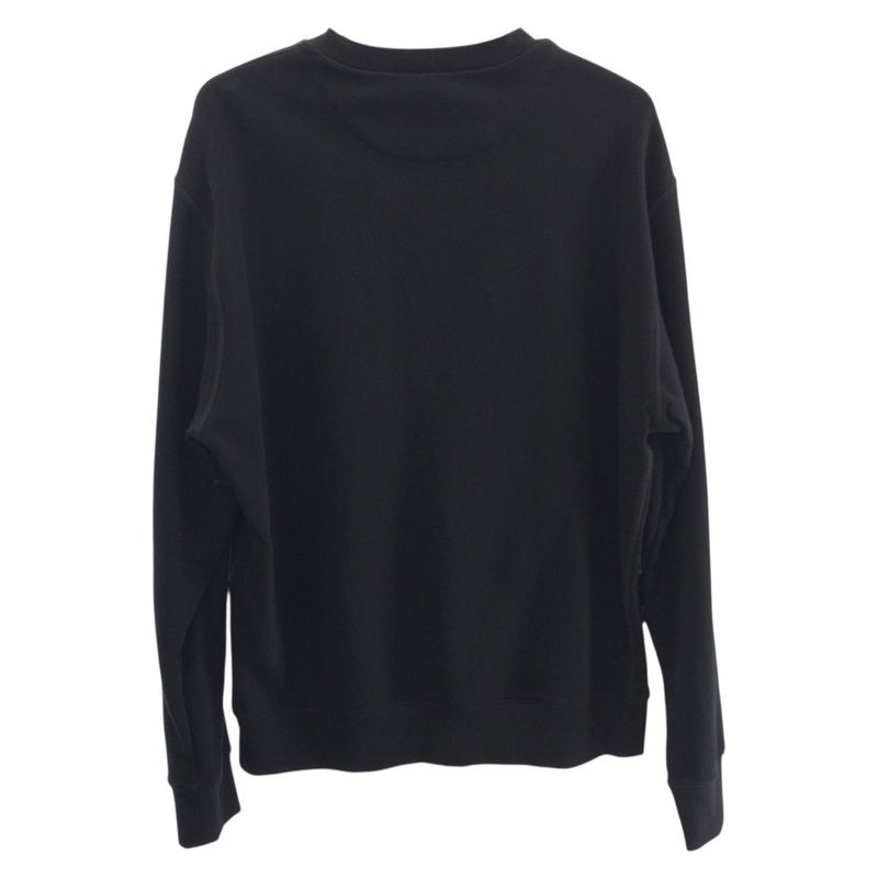 Prada Triangle Logo Plate Size M Black Cotton ACU1 2023 121 Sweatshirt Men