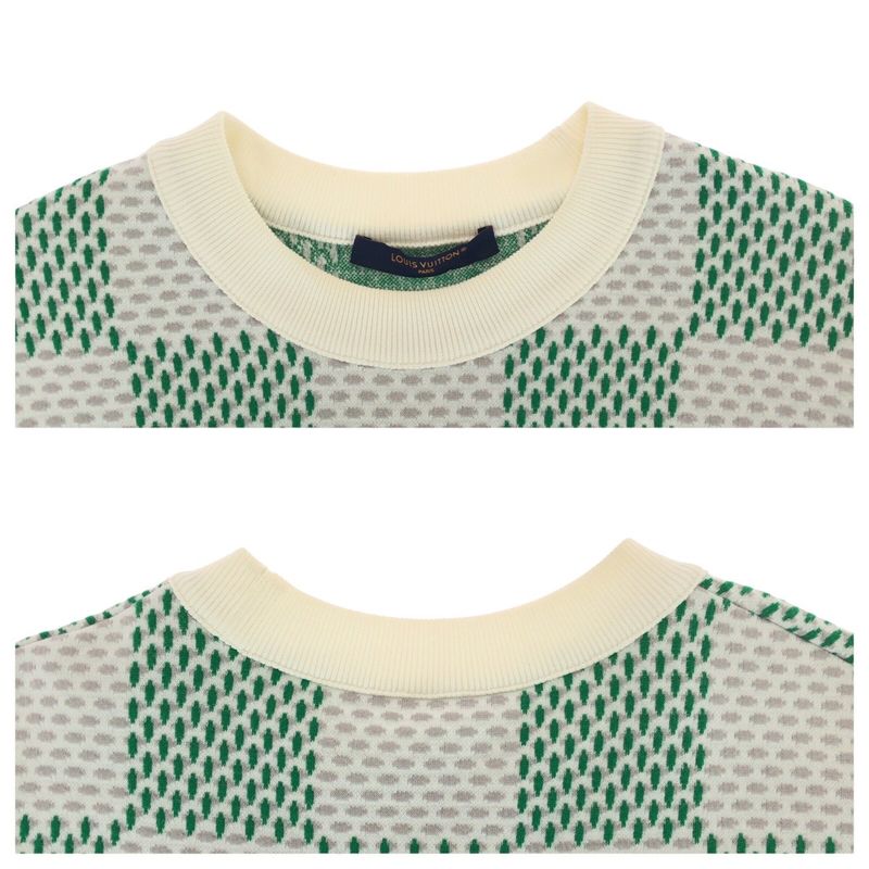 Louis Vuitton Damier Size M White Green Grey Cotton/nylon Rm241 Llm Hqy92w