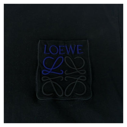 Loewe Anagram Size M Black Blue Cotton Short Sleeve T-shirt Crew Neck Men 505351