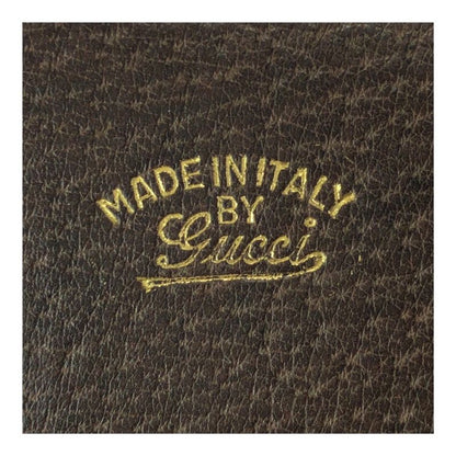 Gucci Vintage Old Gucci Sherry Line Brown Gold Hardware Leather Chain Shoulder