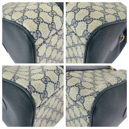 Gucci Vintage Sherry Line GG Supreme Canvas Handbag Boston Bag Shoulder Bag