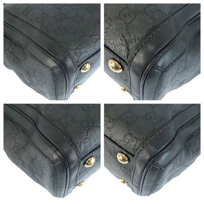 Guccissima Dark Green Gray Gold Hardware Leather 247281 Tote Bag Shoulder Bag
