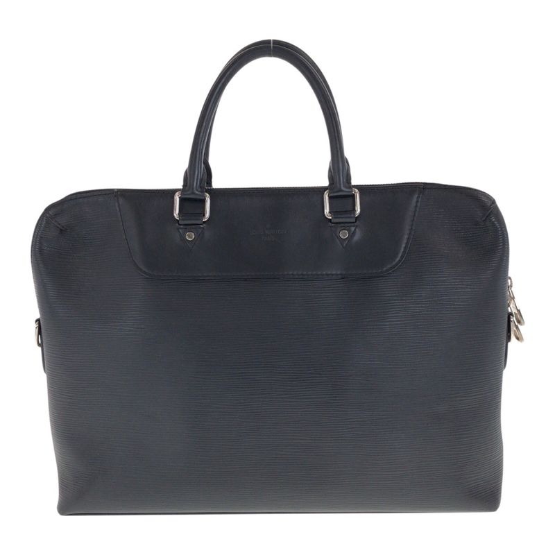 Louis Vuitton Epi Porte Dauphine Jules Black Silver Hardware Leather M50163