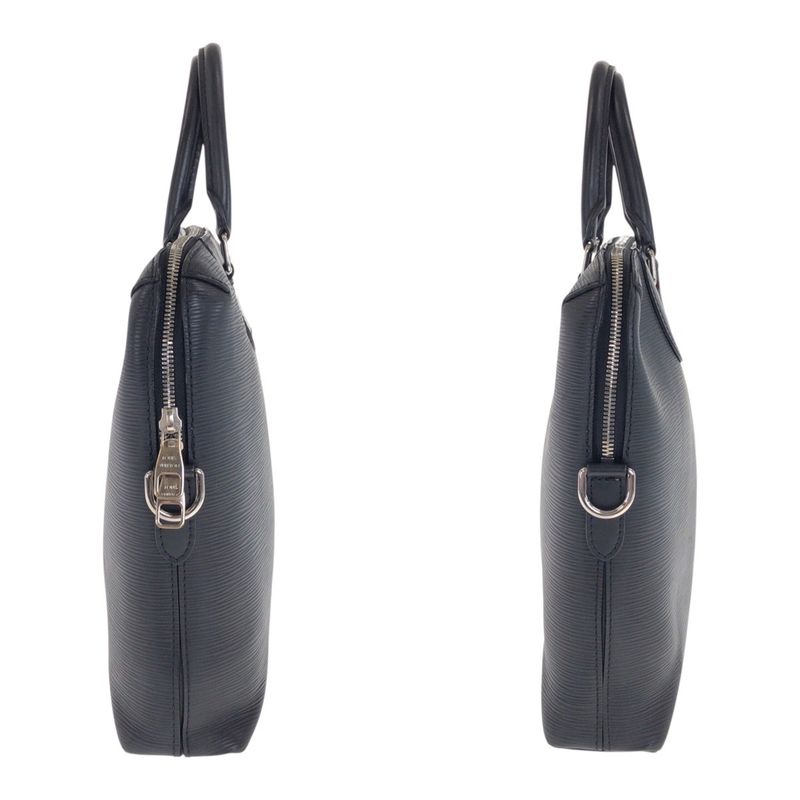 Louis Vuitton Epi Porte Dauphine Jules Black Silver Hardware Leather M50163