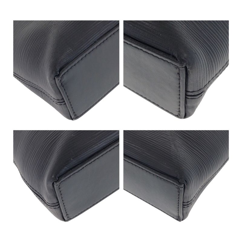 Louis Vuitton Epi Porte Dauphine Jules Black Silver Hardware Leather M50163