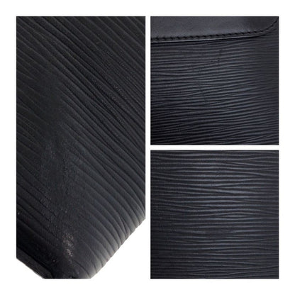 Louis Vuitton Epi Porte Dauphine Jules Black Silver Hardware Leather M50163