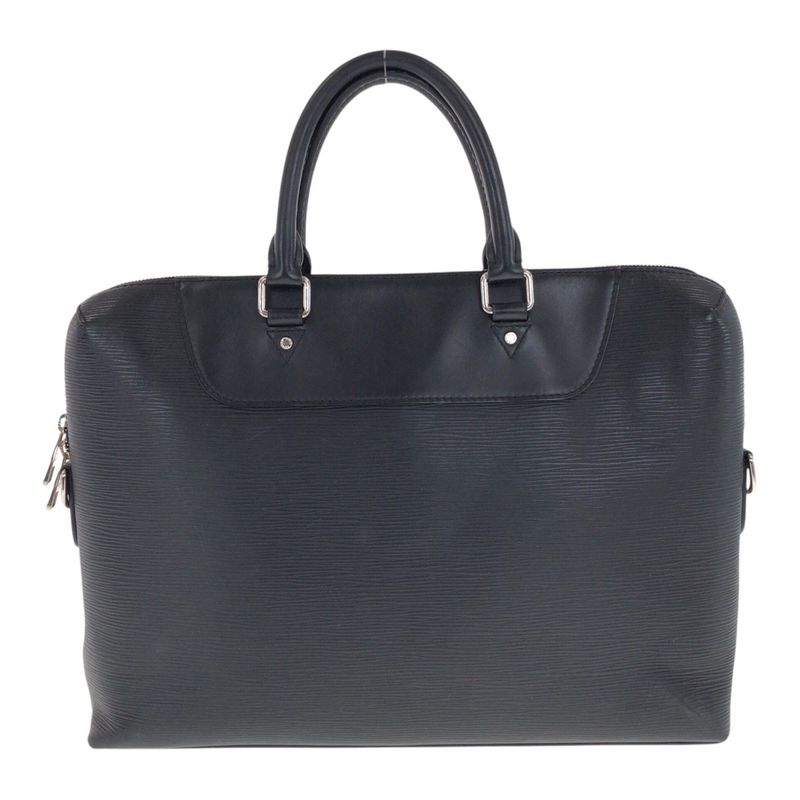 Louis Vuitton Epi Porte Dauphine Jules Black Silver Hardware Leather M50163