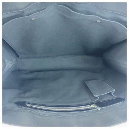 Louis Vuitton Taiga Casbek GM Black Silver Hardware Leather M31012 Business Bag